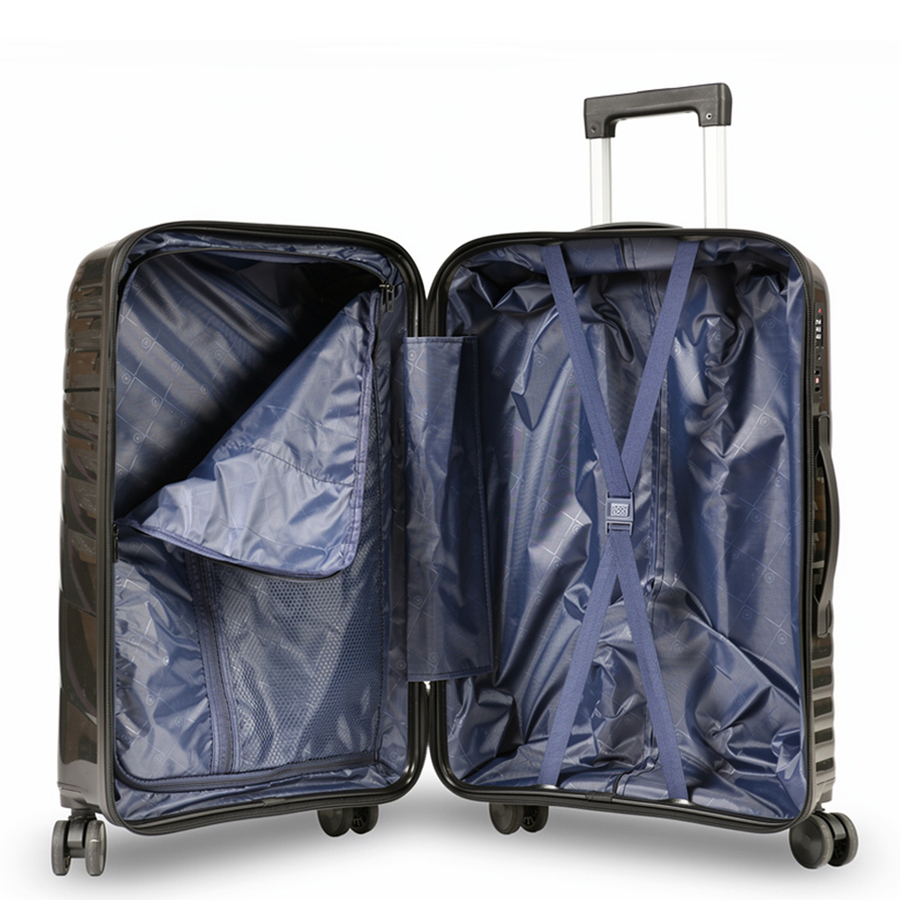 medium suitcase polypropylene black 0161602