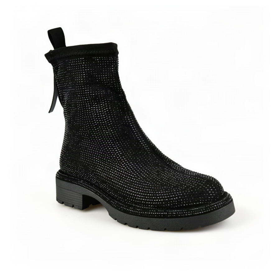 botine damă textil negru 0162443