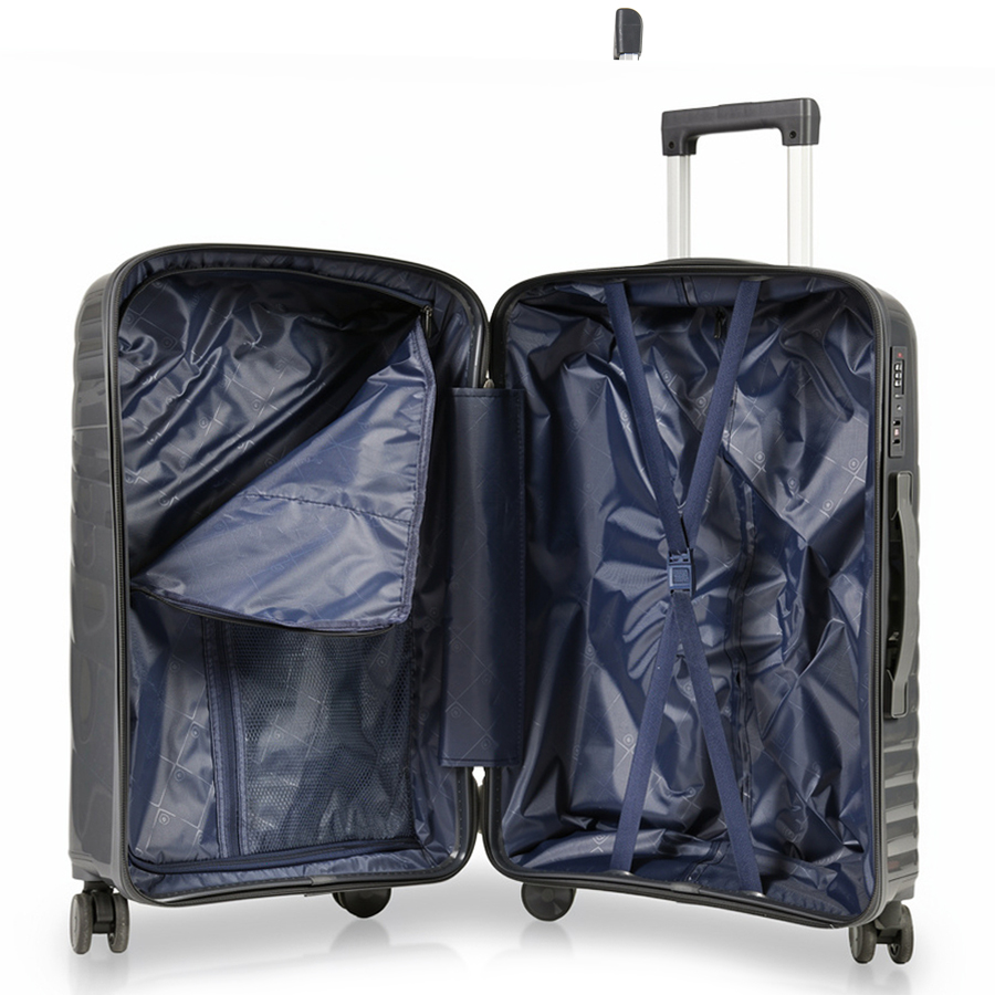 medium suitcase polypropylene dark gray 0161605