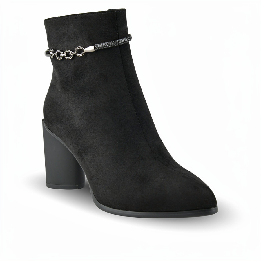 botine damă textil negru 0162059