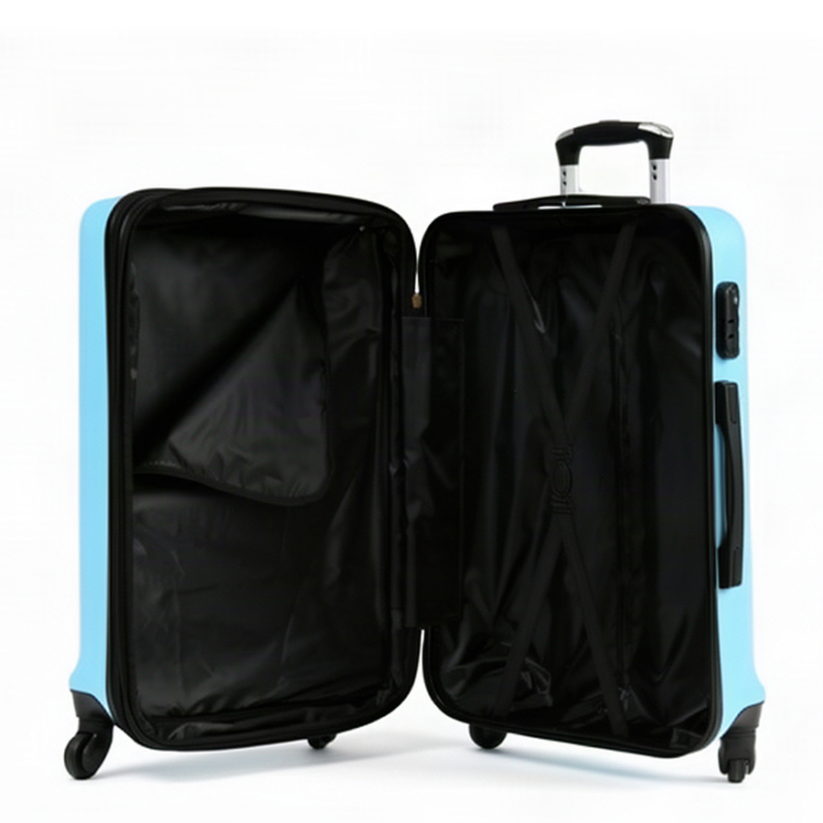 medium suitcase ABS plastic blue 0163694