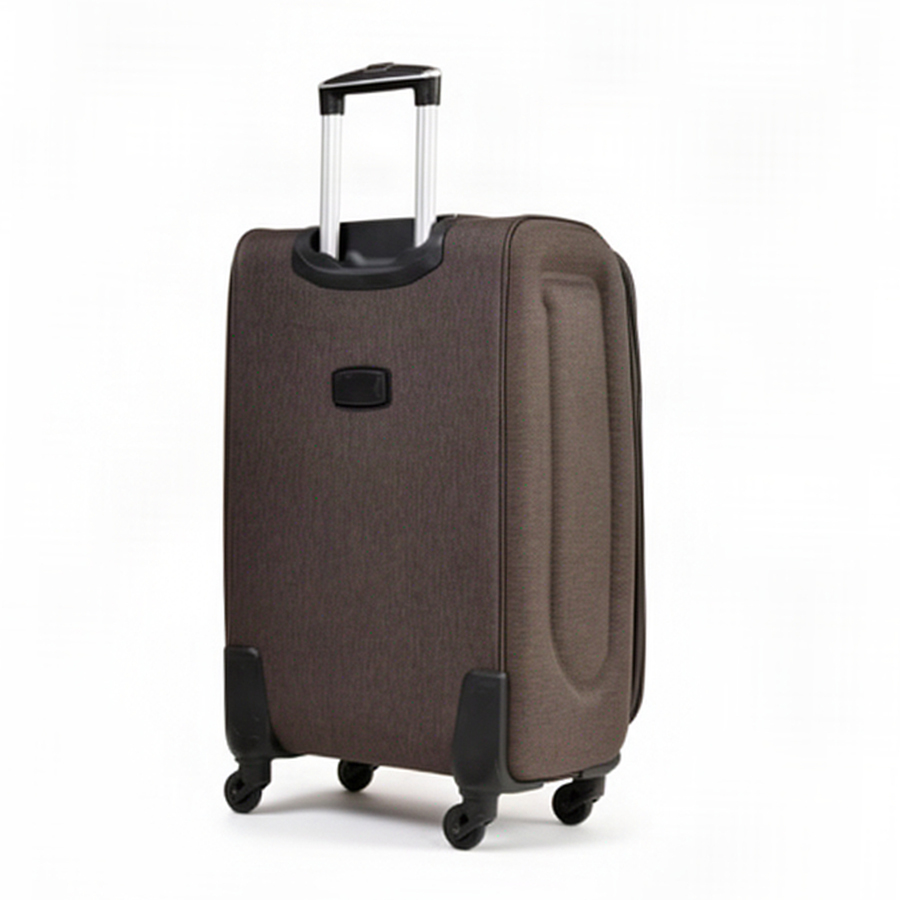 medium suitcase textile brown 0163703