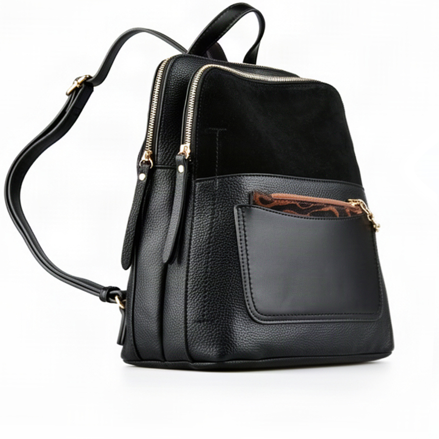 rucsac damă piele naturală/piele ecologică negru 0163165