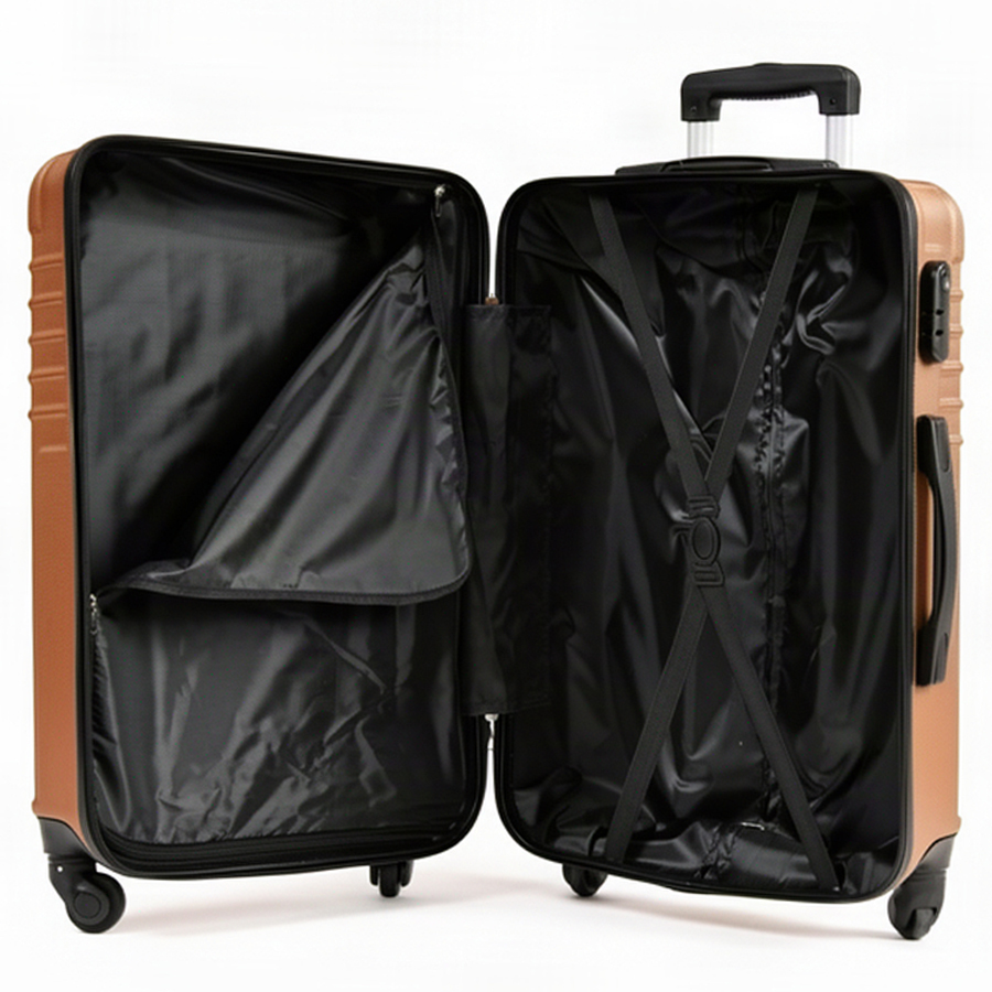 big suitcase ABS plastic brown 0163683