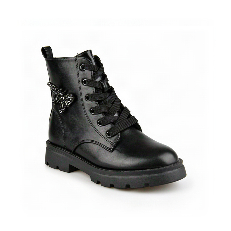kids boots synthetic leather black 0162542