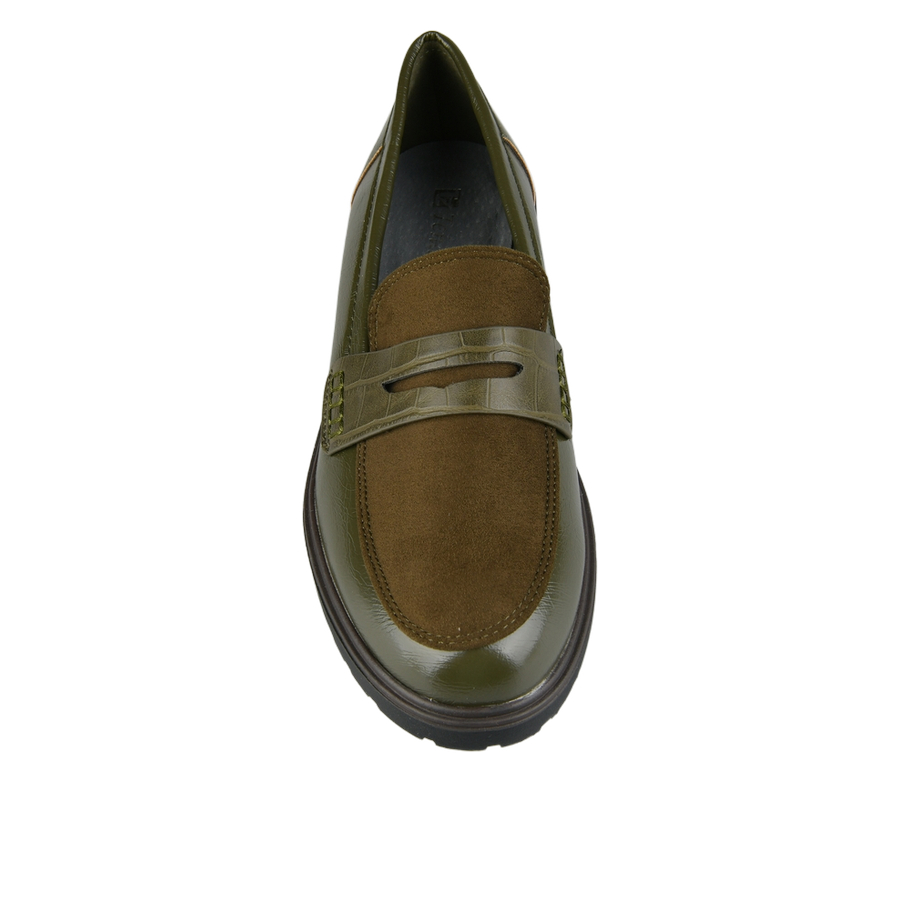 lady's shoes textile/synthetic leather green 0163004