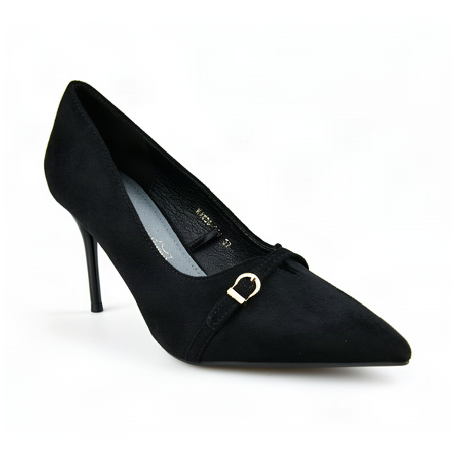 pantofi damă textil negru 0163015