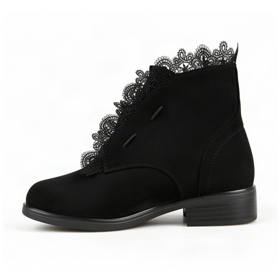 botine damă textil negru 0162468