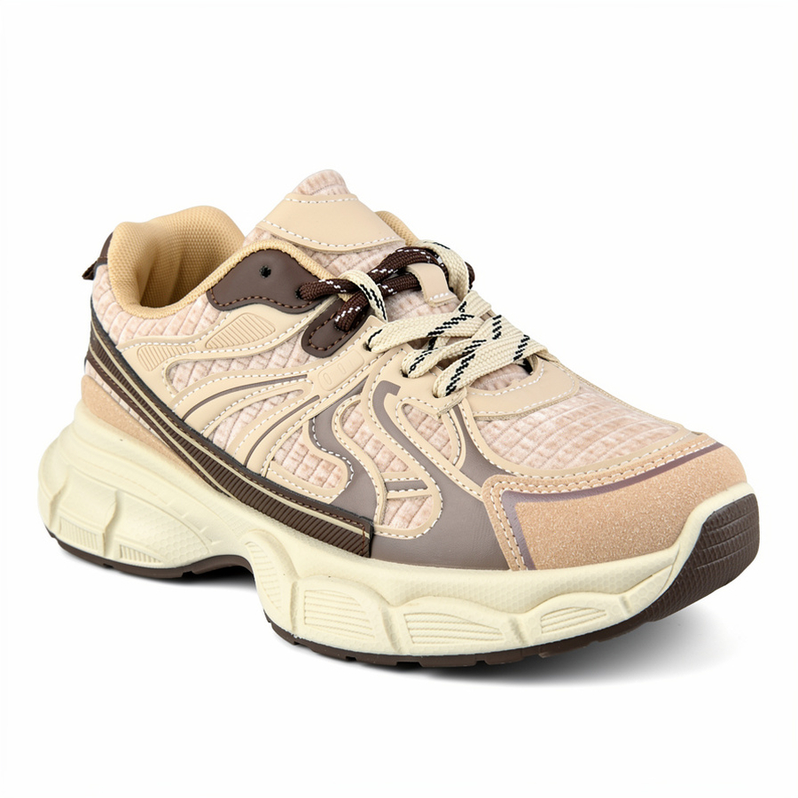 adidași damă textil/piele ecologică bej 0162720