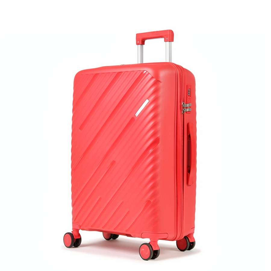 medium suitcase polypropylene red 0161455