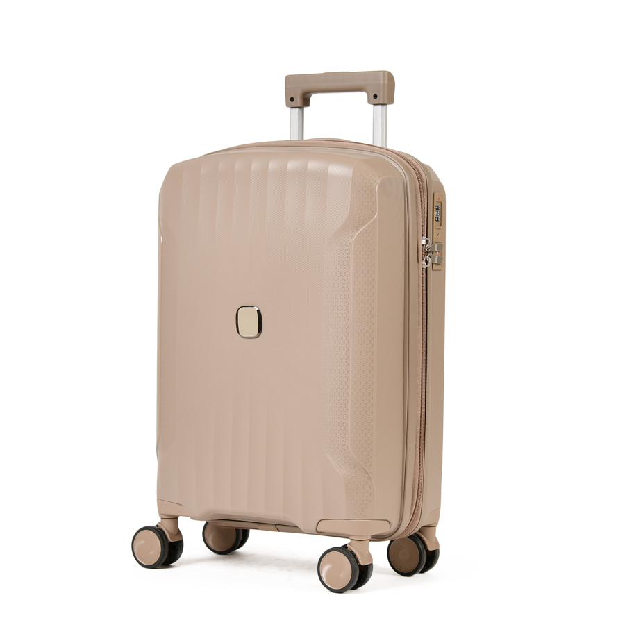medium suitcase polypropylene light brown 0161431