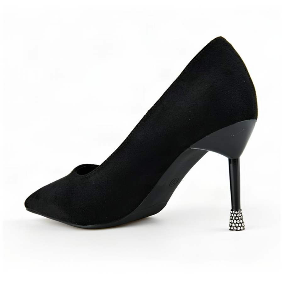 pantofi damă textil negru 0162990