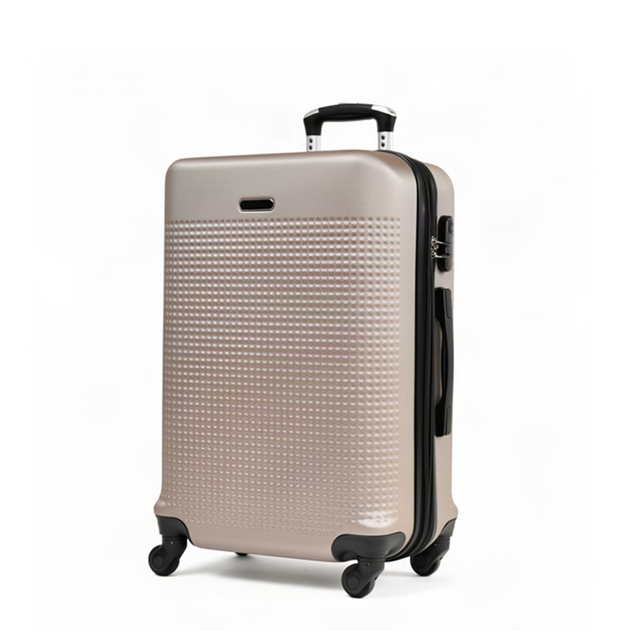medium suitcase ABS plastic beige 0163697