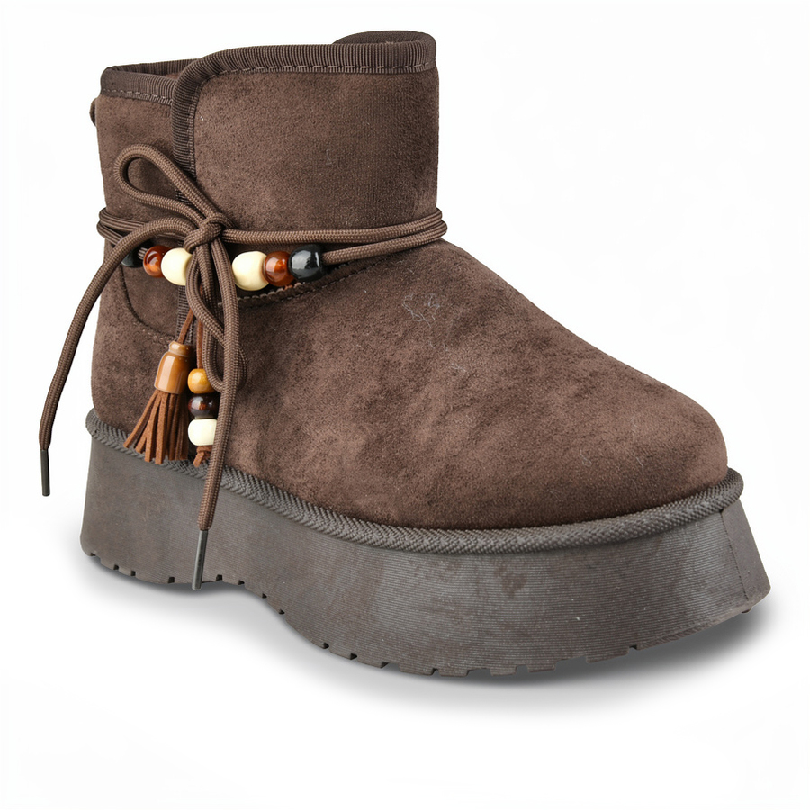 botine de zăpadă damă textil maro 0162977