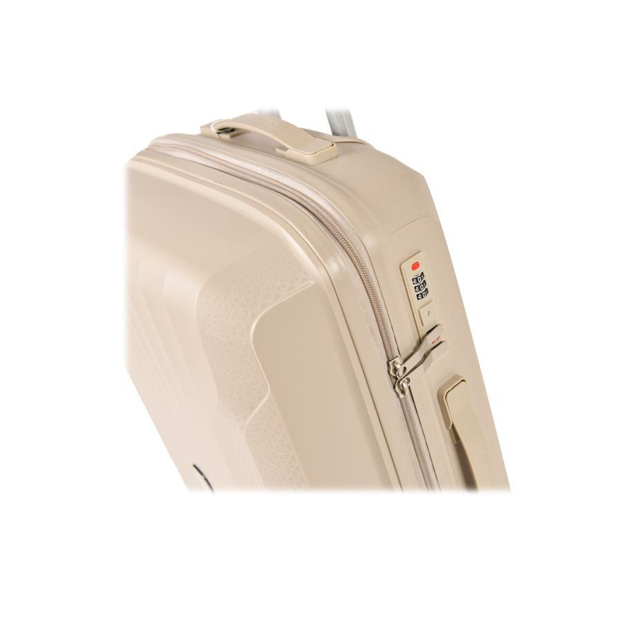 medium suitcase polypropylene beige 0161422