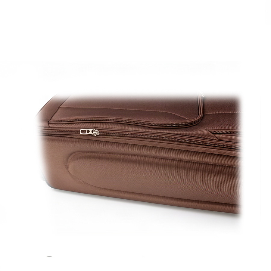 medium suitcase textile brown 0163715