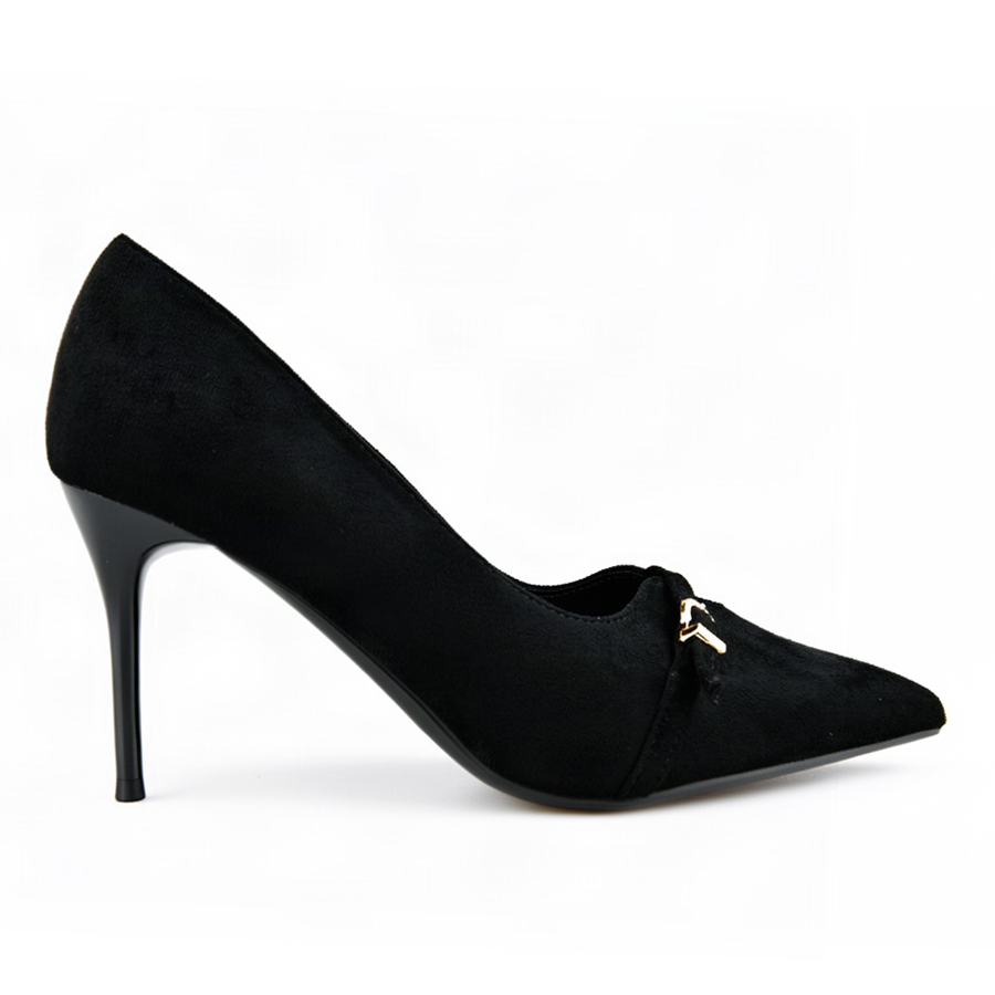 pantofi damă textil negru 0163015