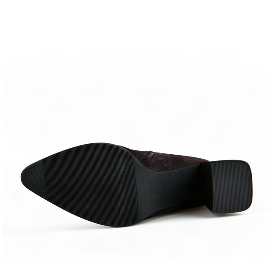 botine damă piele naturală maro închis 0162881