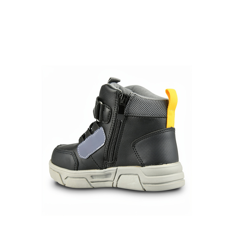 botine copii piele ecologică/textil negru 0161760