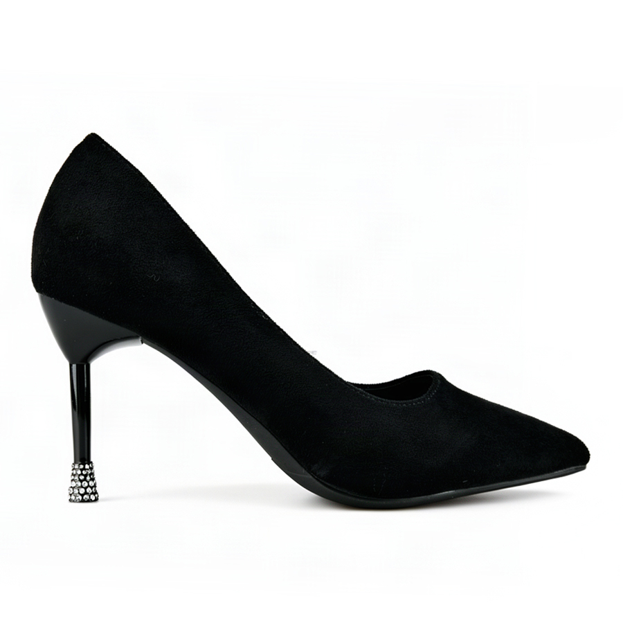 pantofi damă textil negru 0162990