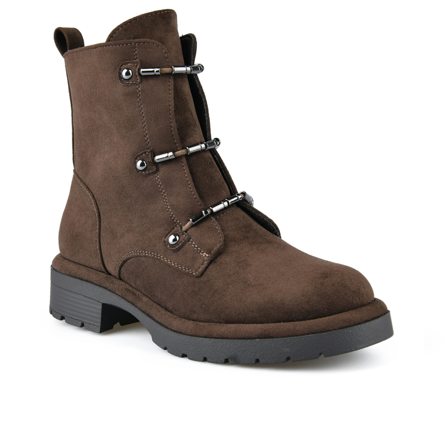 botine damă textil maro 0162442