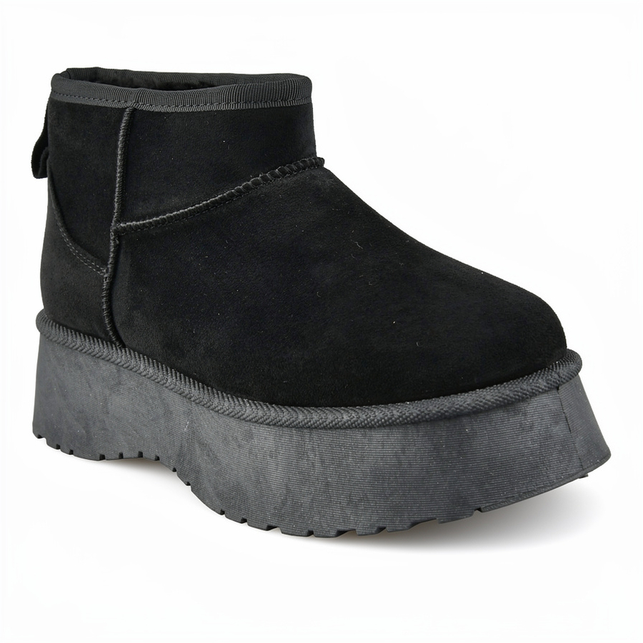 botine de zăpadă damă textil negru 0163353