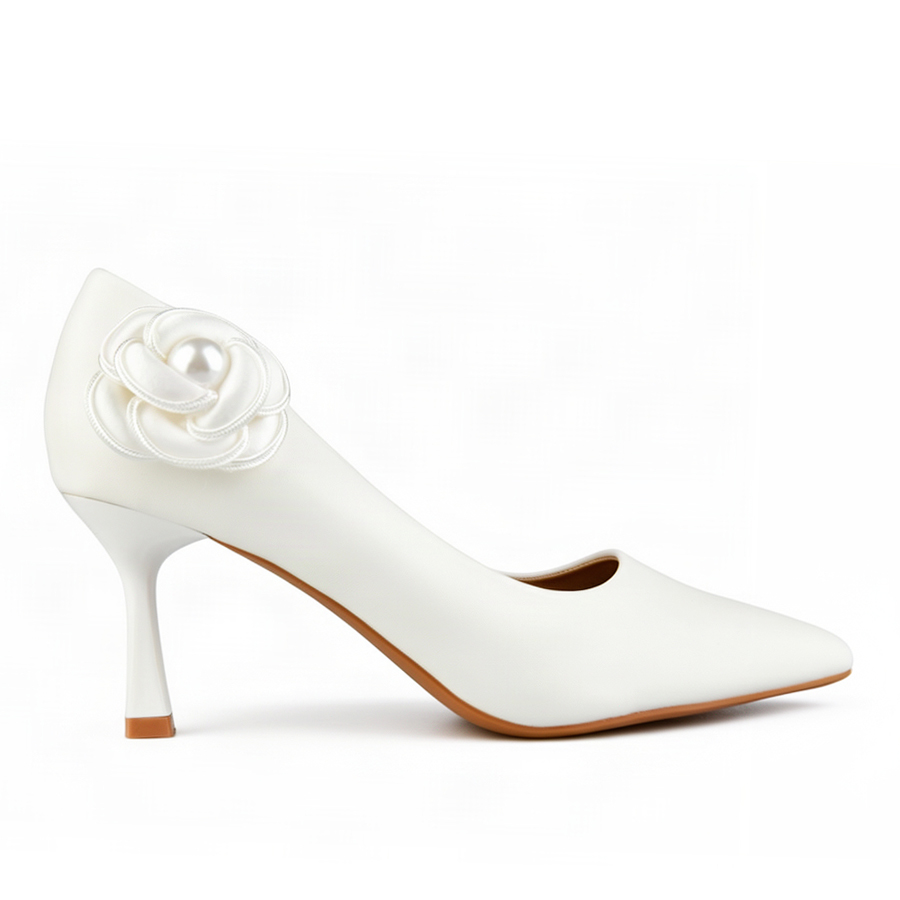 pantofi damă piele ecologică alb 0163008