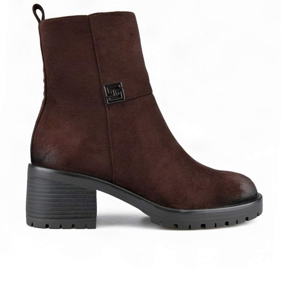 botine damă textil maro 0162909