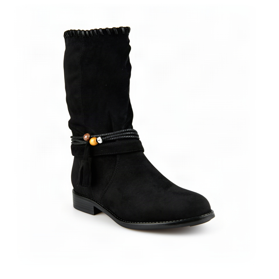 botine damă textil negru 0162782