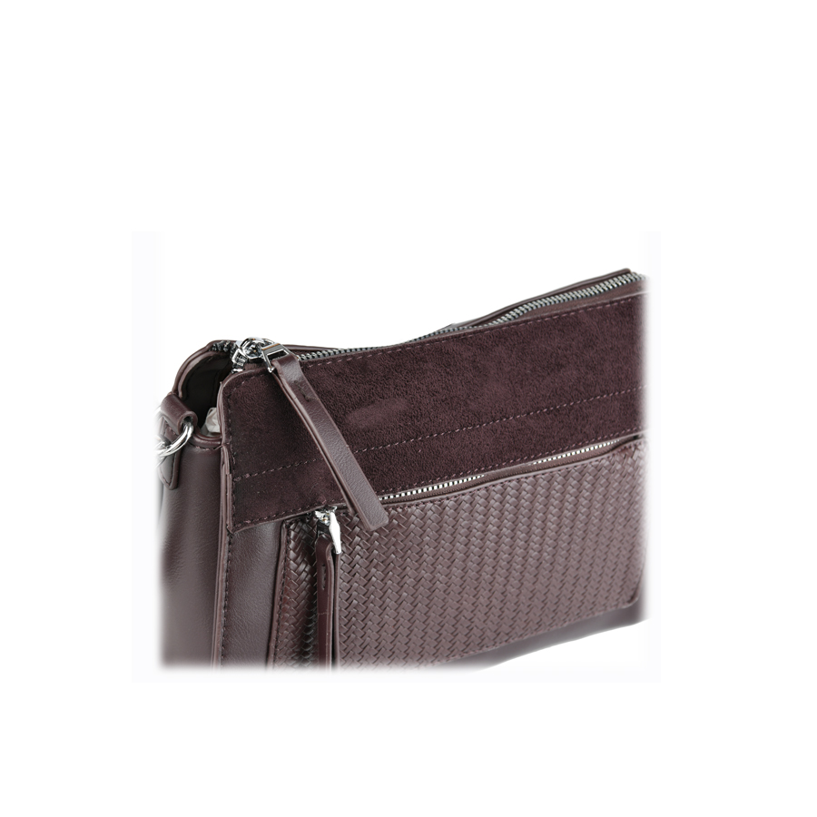 geantă damă piele naturală/piele ecologică maro 0163096