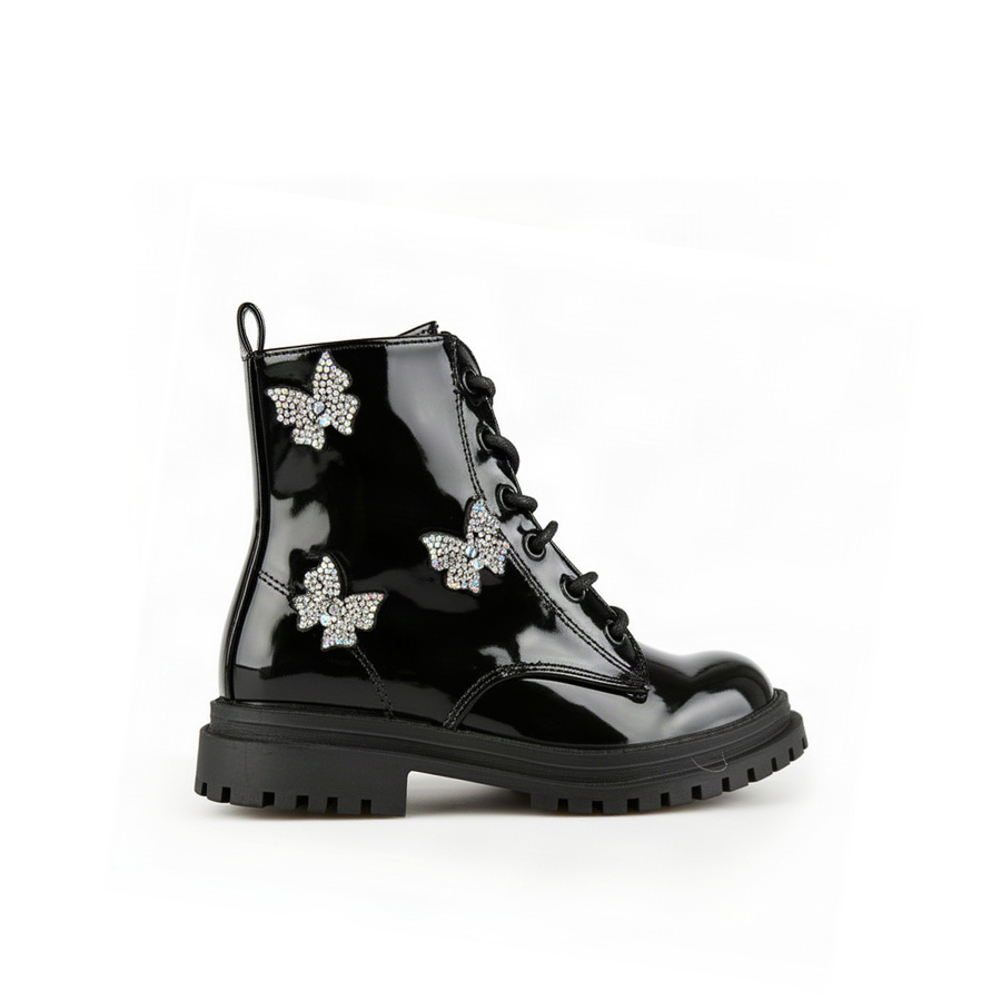kids boots synthetic leather black 0162552