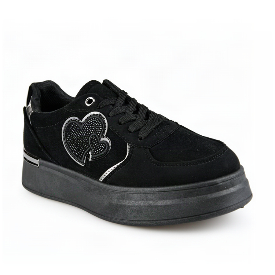 adidași damă textil/piele ecologică negru 0163359