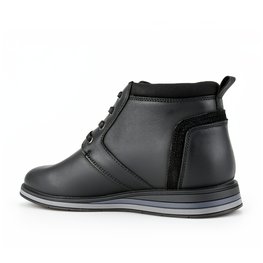 botine bărbați piele naturală negru 0162938