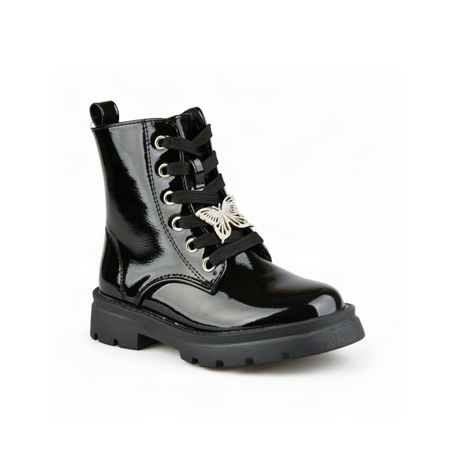 kids boots synthetic leather black 0162557