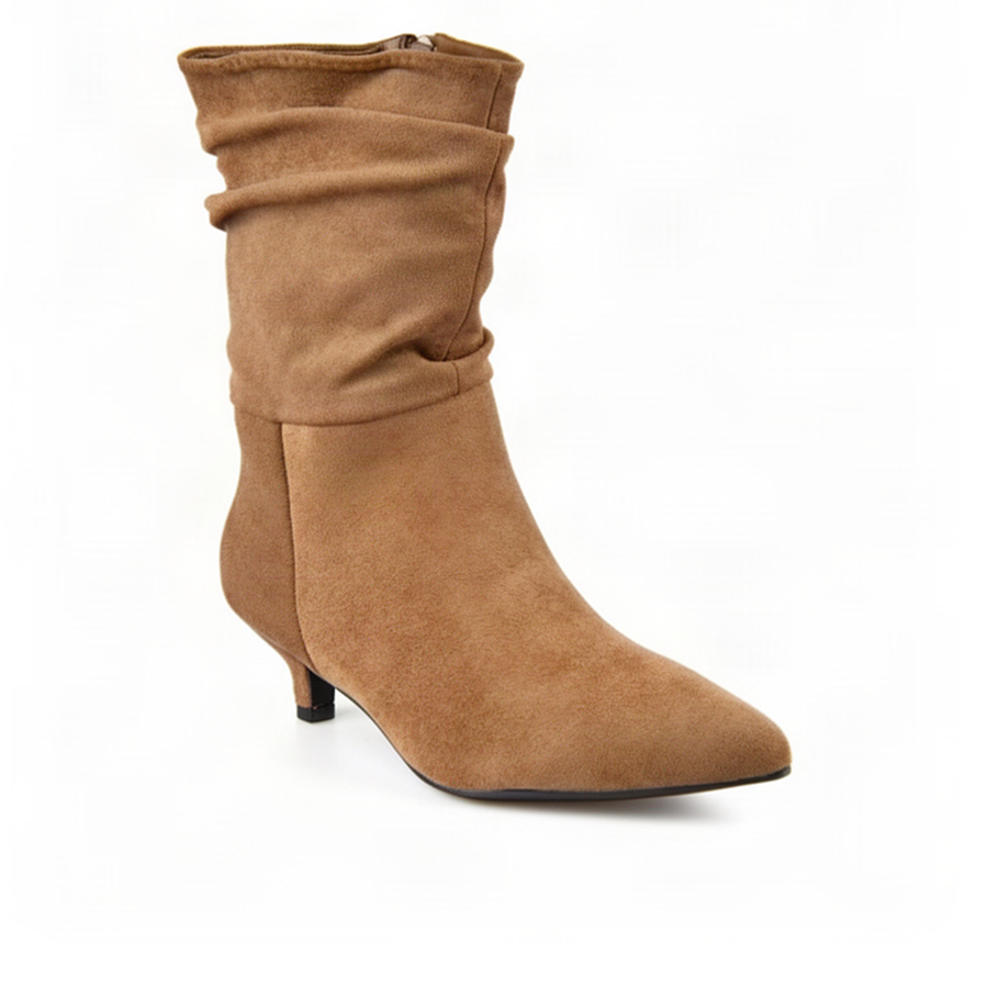 botine damă textil maro deschis 0162847