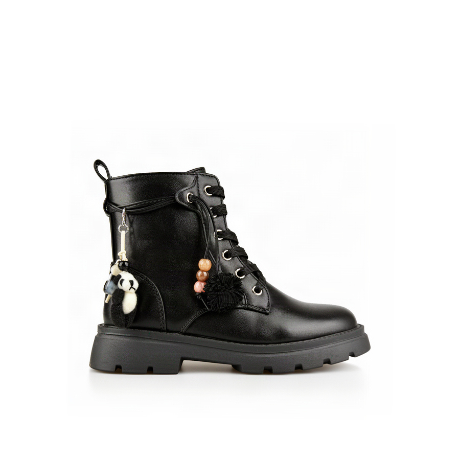 kids boots synthetic leather black 0162538