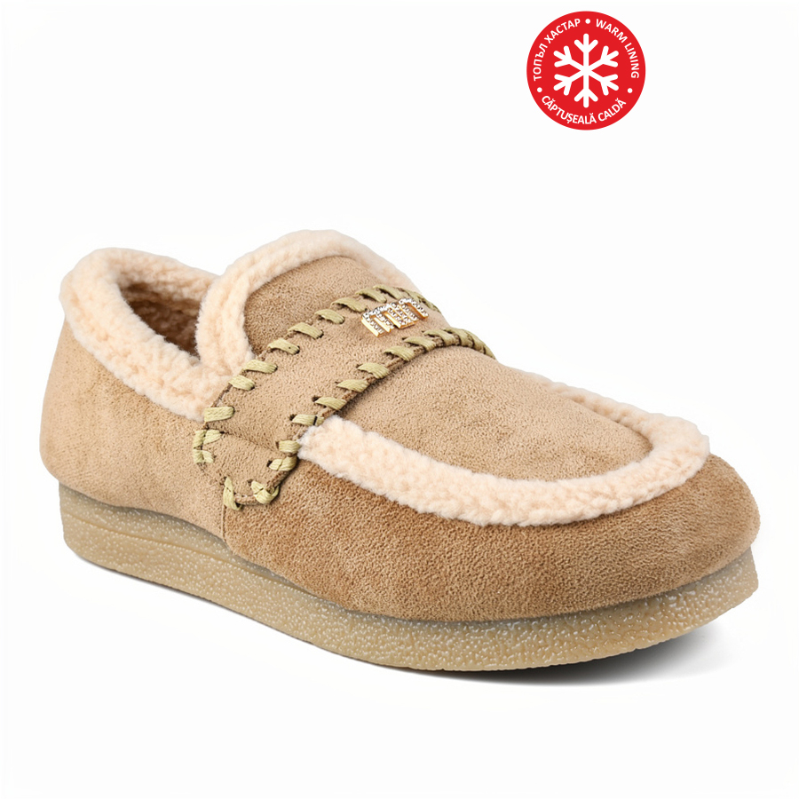 pantofi damă textil bej 0162333