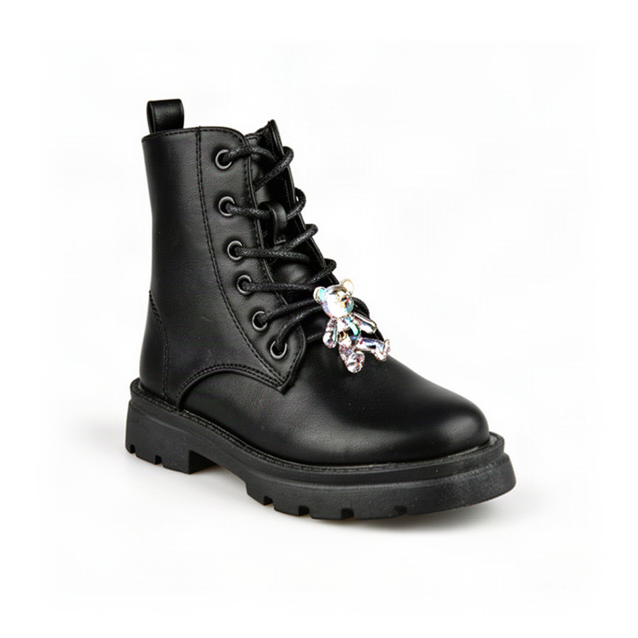 kids boots synthetic leather black 0162556