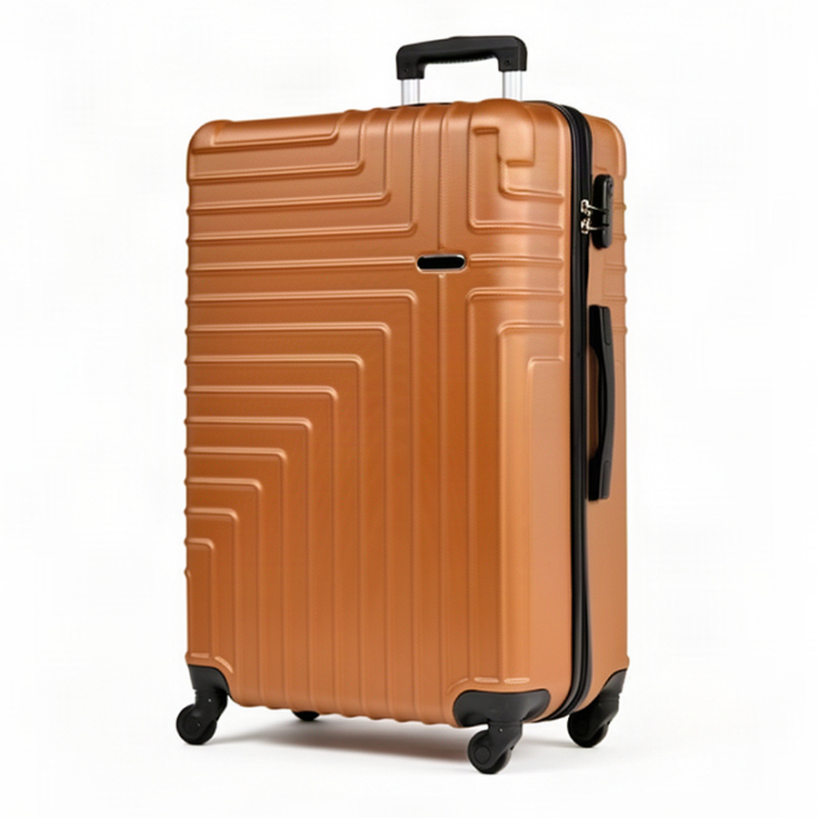 big suitcase ABS plastic brown 0163683