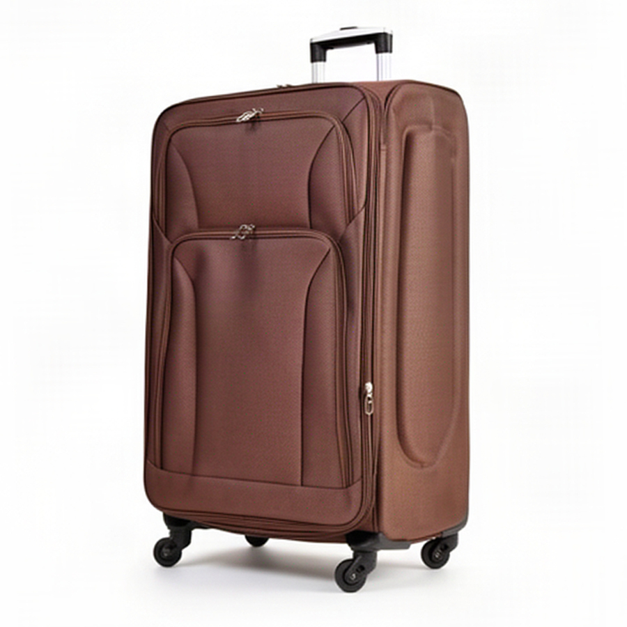 big suitcase textile brown 0163716