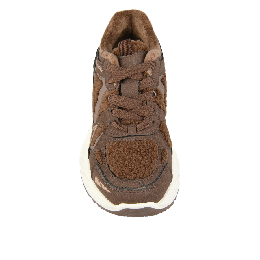 adidași damă textil/piele ecologică maro 0162719