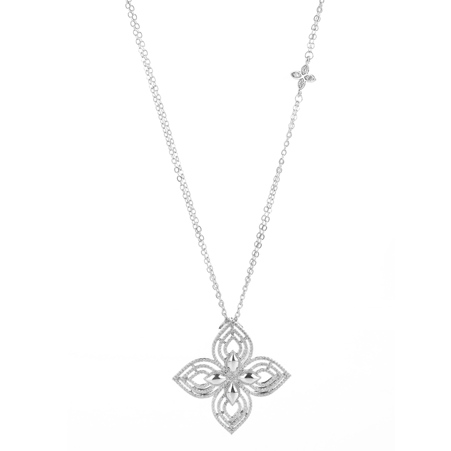 set colier și cercei damă cupru argintiu 0165172
