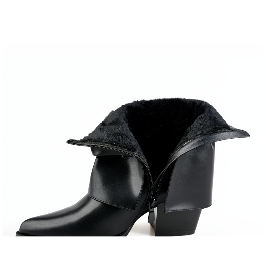 botine damă piele ecologică negru 0162827