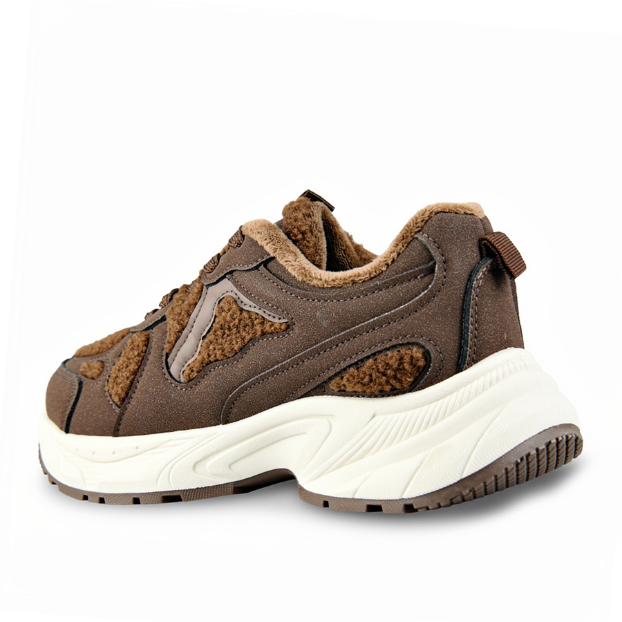 adidași damă textil/piele ecologică maro 0162719