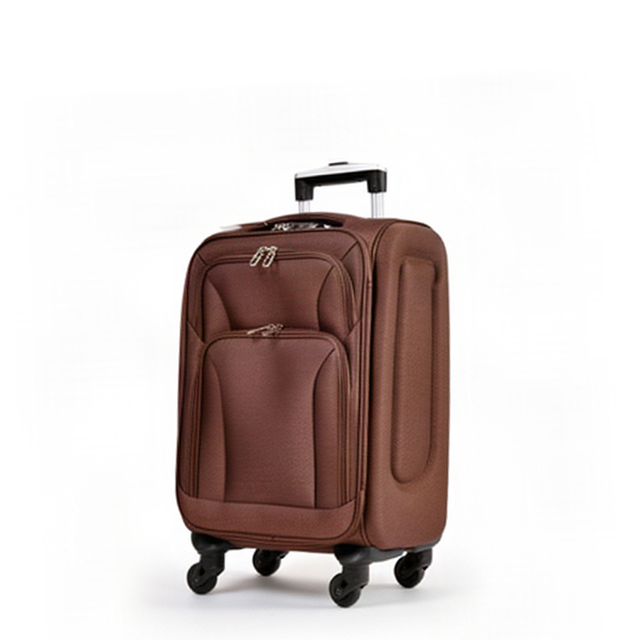 small suitcase textile brown 0163714