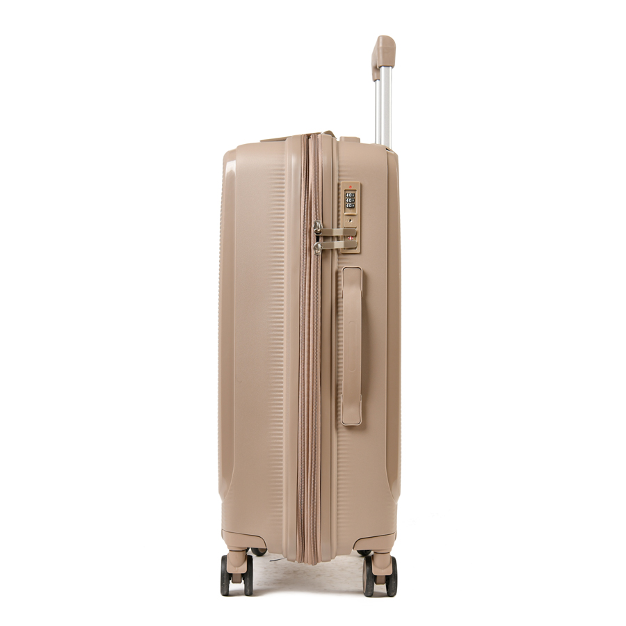 medium suitcase polypropylene light brown 0161416