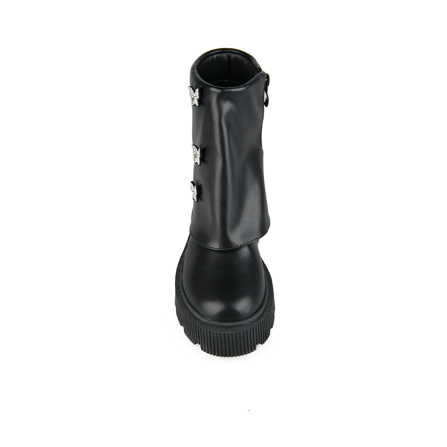 kids boots synthetic leather black 0162547