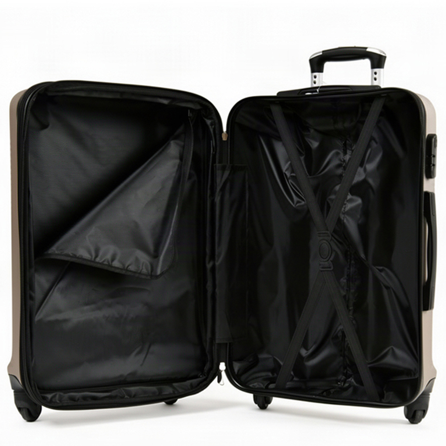 big suitcase ABS plastic beige 0163698