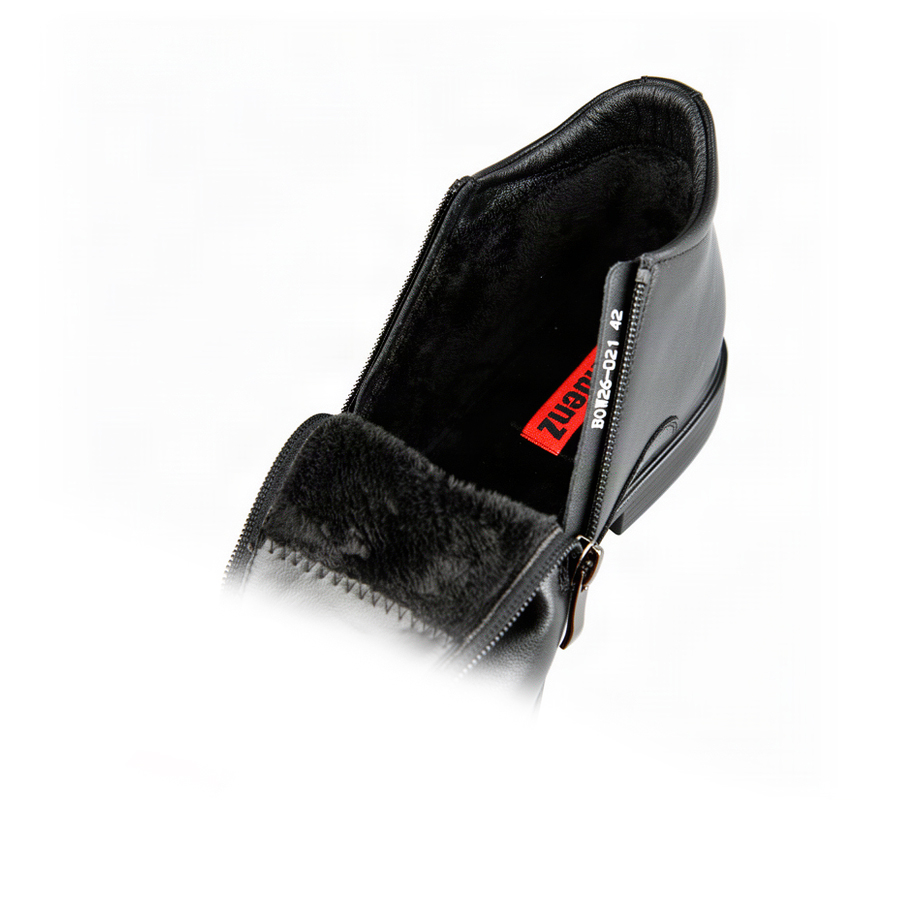 botine bărbați piele naturală negru 0162773