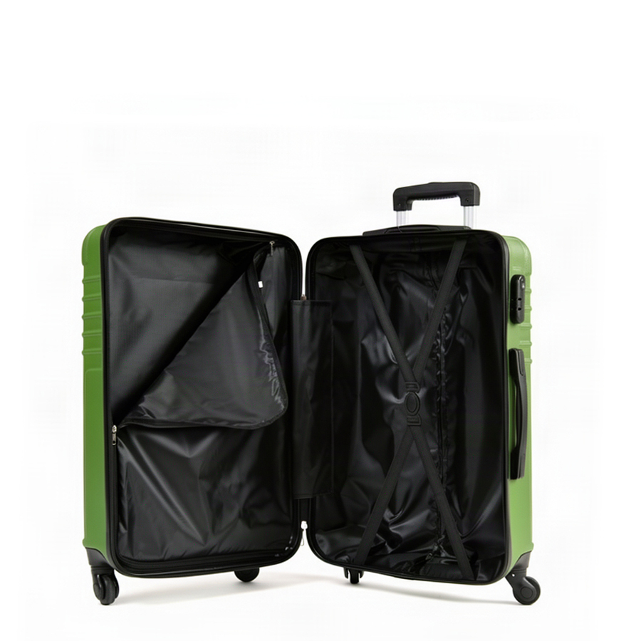 small suitcase ABS plastic dark green 0163675